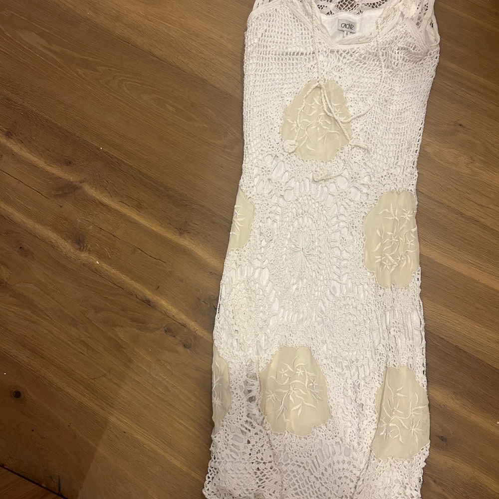 Cache White Crochet Dress
